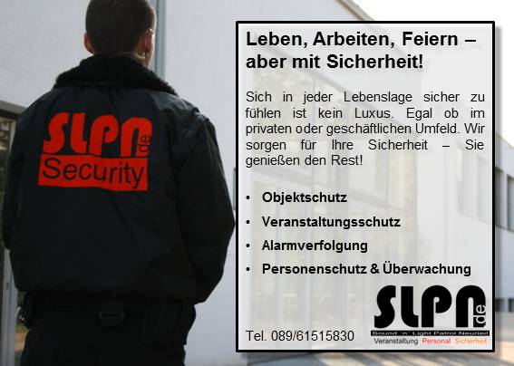 Sicherheitsdienst / Security / Veranstaltungsschutz, Garderobendienst, Parkplatzeinweisung