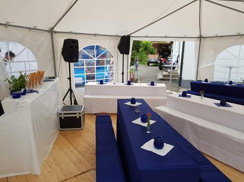 Pagode (Pavillon, Gartenzelt, Festzelt) - 6,80m x 5m - bis 70 Personen oder Faltpavillon - bis 20 Personen – 2