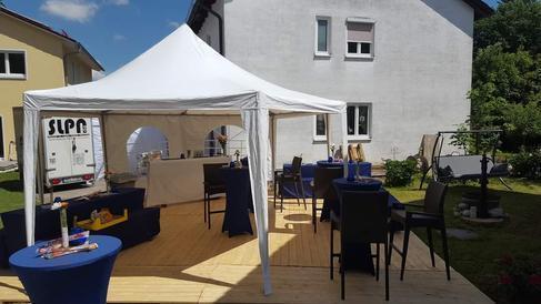 Pagode (Pavillon, Gartenzelt, Festzelt) - 6,80m x 5m - bis 70 Personen oder Faltpavillon - bis 20 Personen – 3