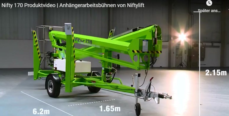 Hubsteiger Arbeitsbühne Nifty170 bis 17 Meter Fahrkorb