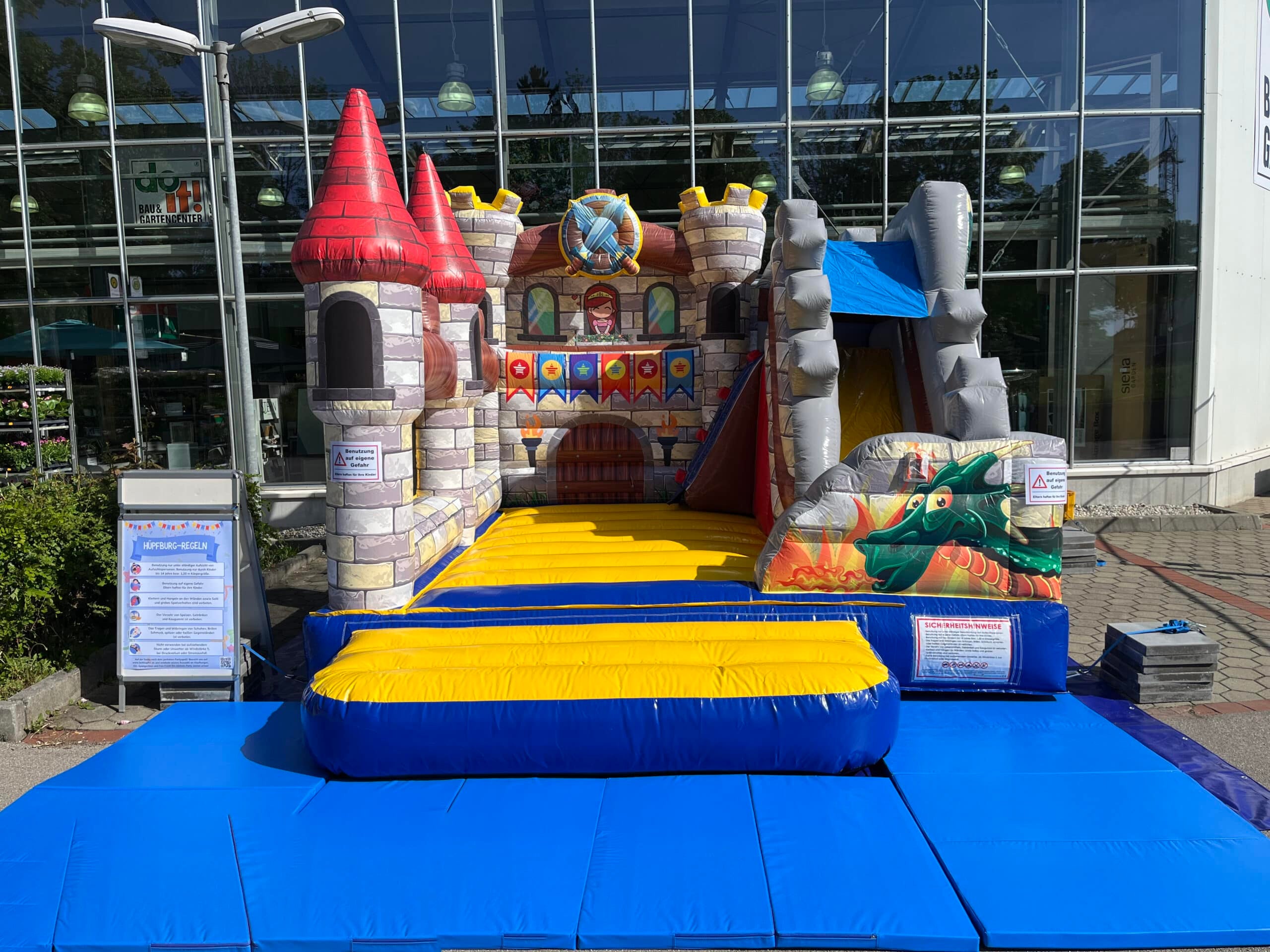 Ritterhüpfburg mit Rutsche mieten – Hüpfburg für Kindergeburtstag & Event – 3