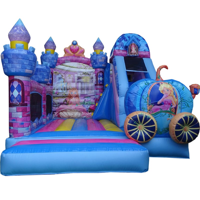 Prinzessinnen Hüpfburg mit Rutsche mieten – Hüpfburg für Kindergeburtstag & Event
