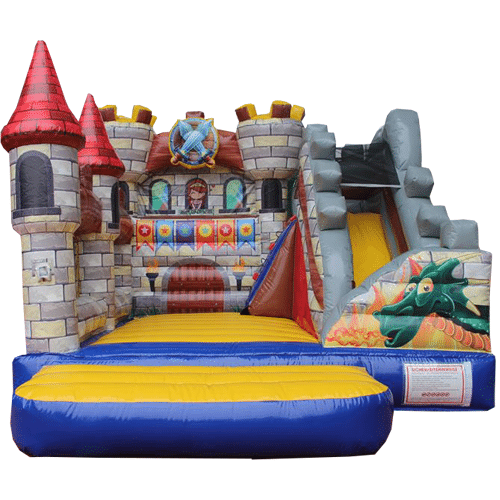 Ritterhüpfburg mit Rutsche mieten – Hüpfburg für Kindergeburtstag & Event – 2