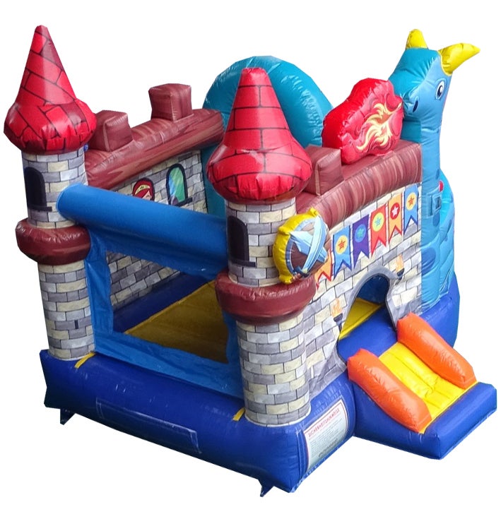 Drachenland Hüpfburg mit Rutsche mieten – Hüpfburg für Kindergeburtstag & Event – 2