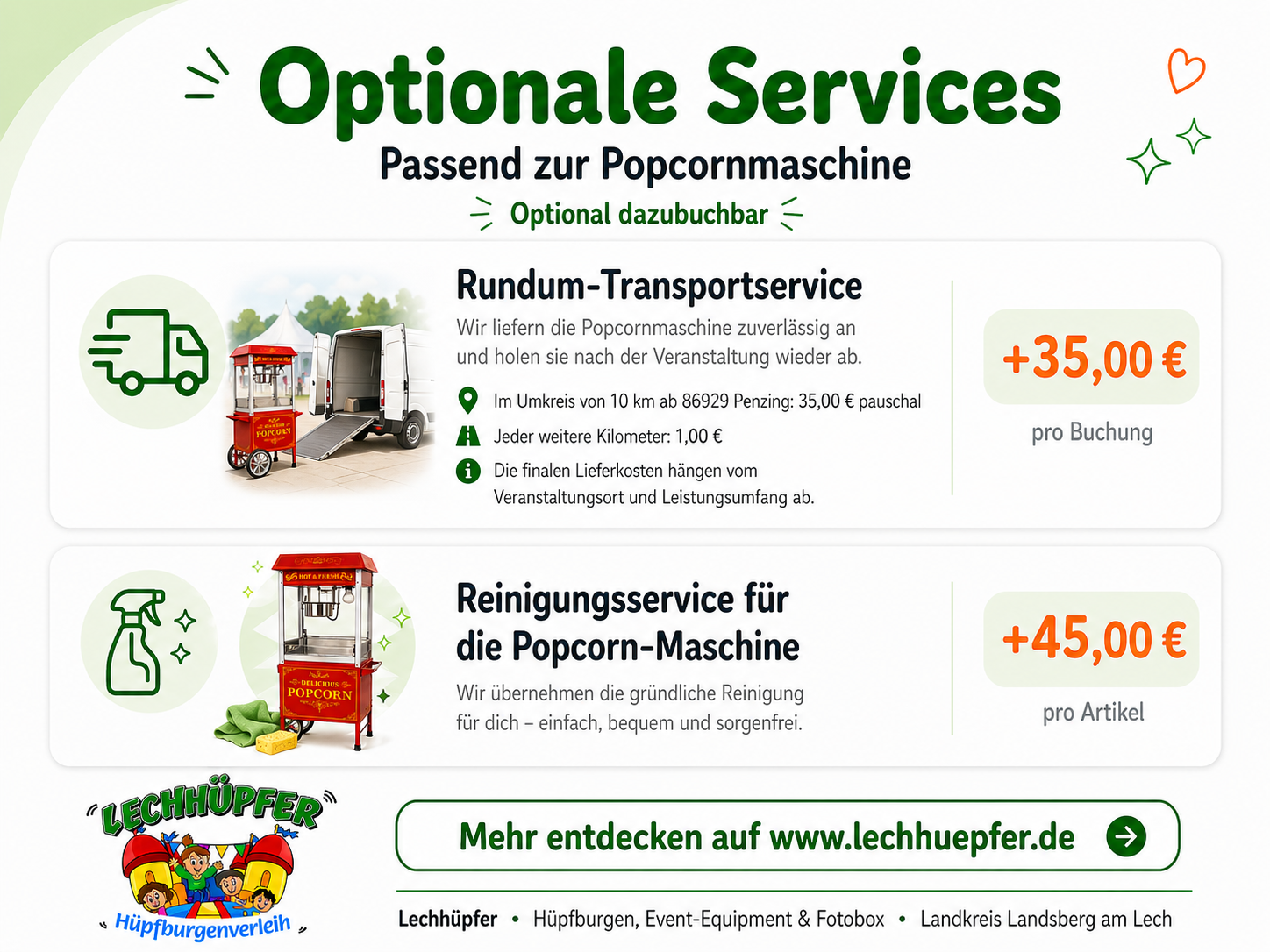 Popcornmaschine mit Wagen mieten – frisches Popcorn für Events & Feiern – 3