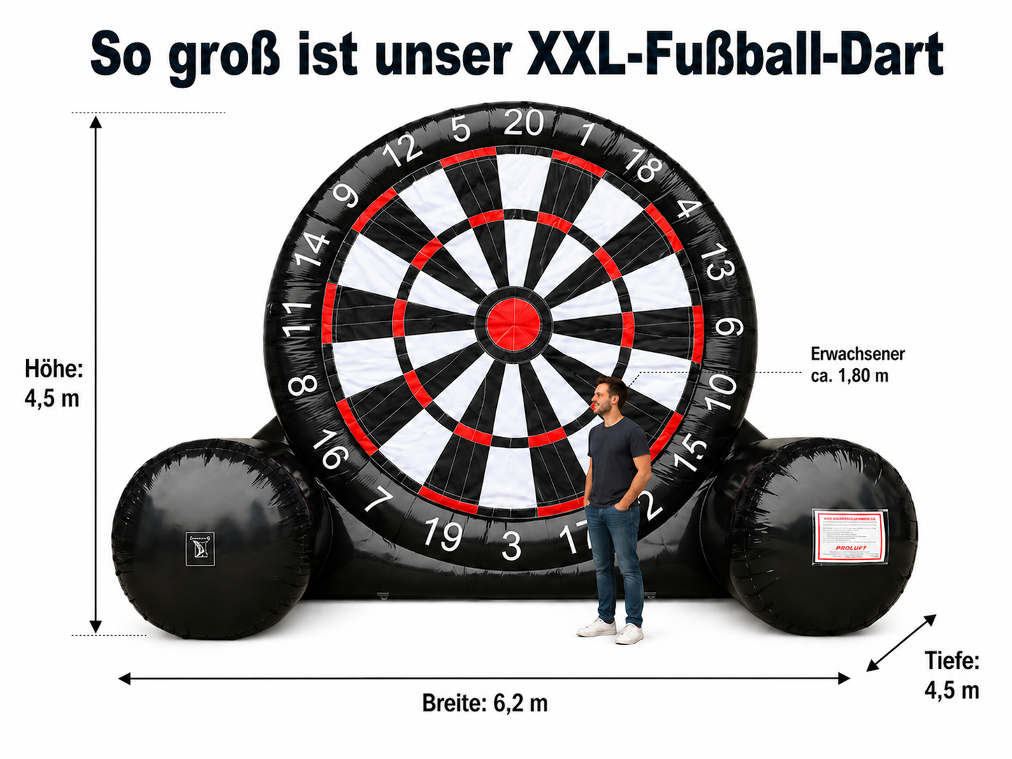 Riesen XXL Fußball-Dart mieten – Eventmodul für Firmenfeier, Vereinsfest & Geburtstag – 2