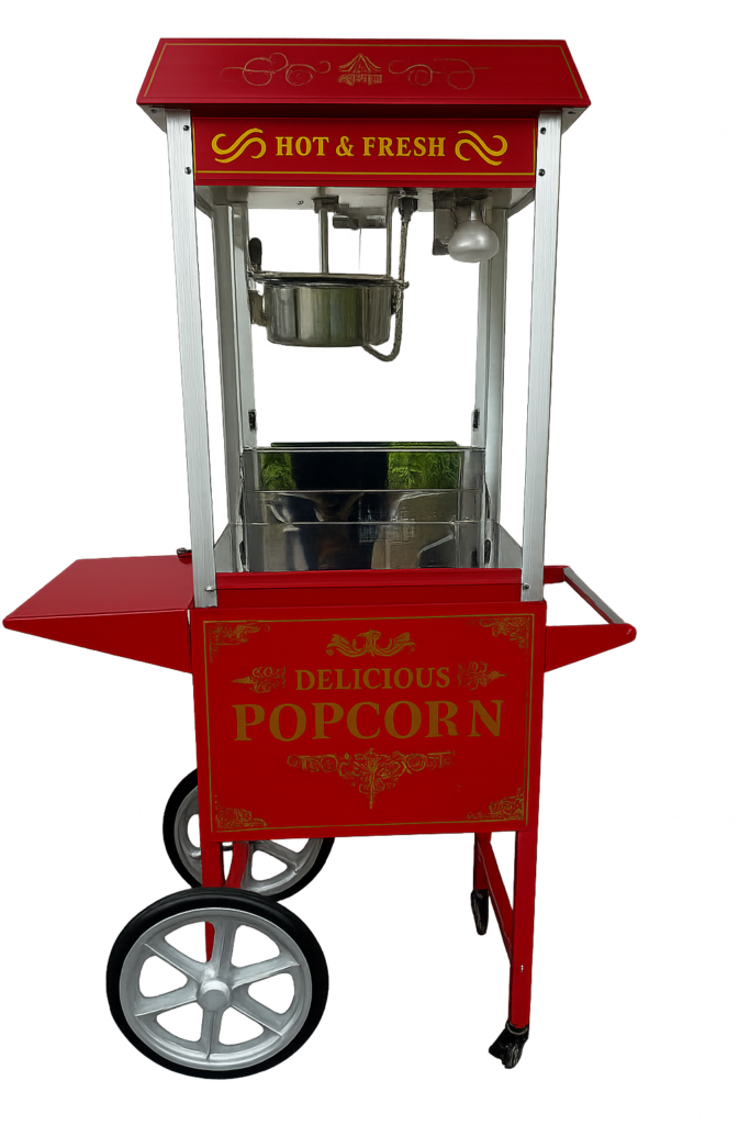 Popcornmaschine mit Wagen mieten – frisches Popcorn für Events & Feiern