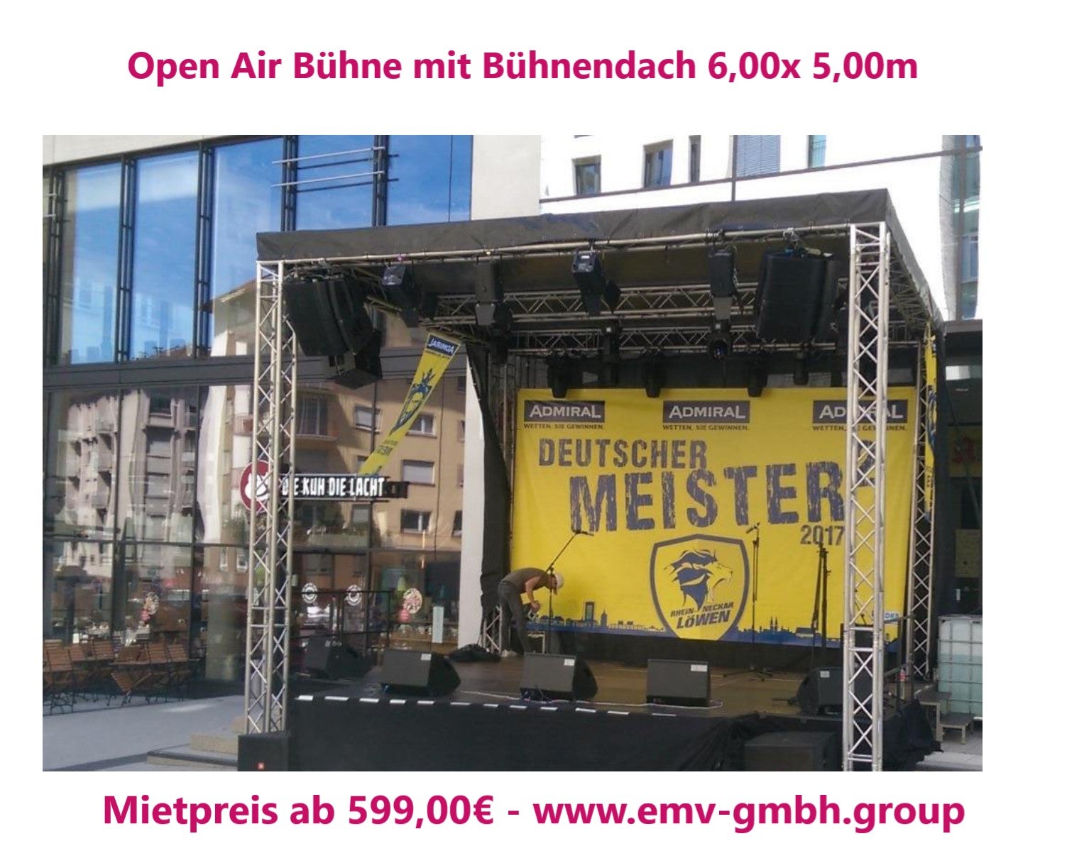 mobile Bühne, Open Air Bühne, Stagemobil, LKW-Bühne, Bühnenelement, Podest