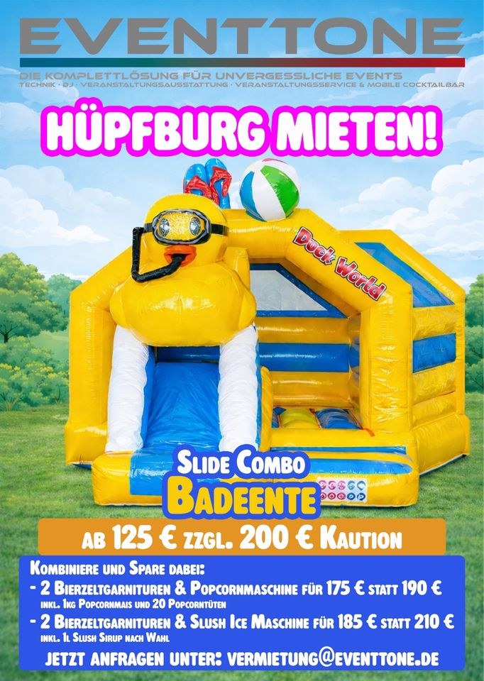 Hüpfburg „Slide Combo Badeente“ Rutsche mieten in Langenfeld – 2