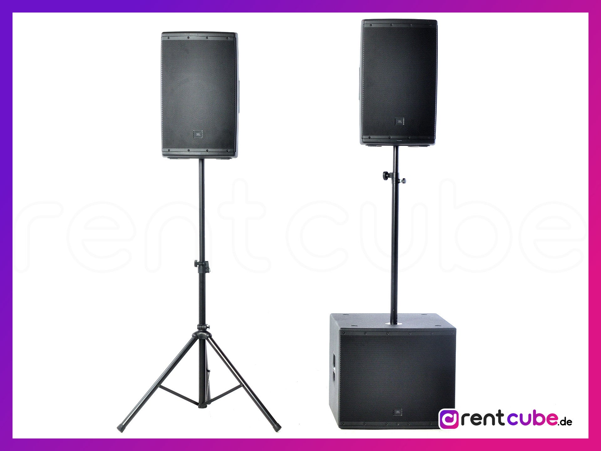 Mittlere Musikanlage JBL Tonset M - Aktive PA von JBL Professional | 4,1 kW Peak | 2 kW RMS