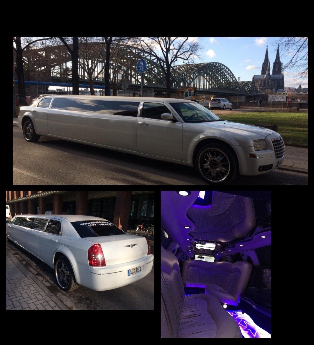 Chrysler 300C Stretchlimousine mieten für 8 Personen, 8,60m Luxus Pur, Hochzeitsauto, Geburtstage, Jungesselenabschiede, Partyfahrten, Events