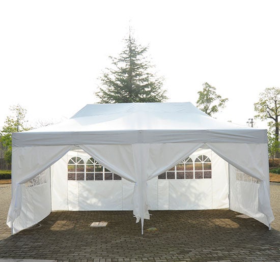 Partyzelt, Falt-Pavillon 3x6m, Bierzelt, Promotionzelt, Zelt, Faltzelt, Festzelt, weiß – 2