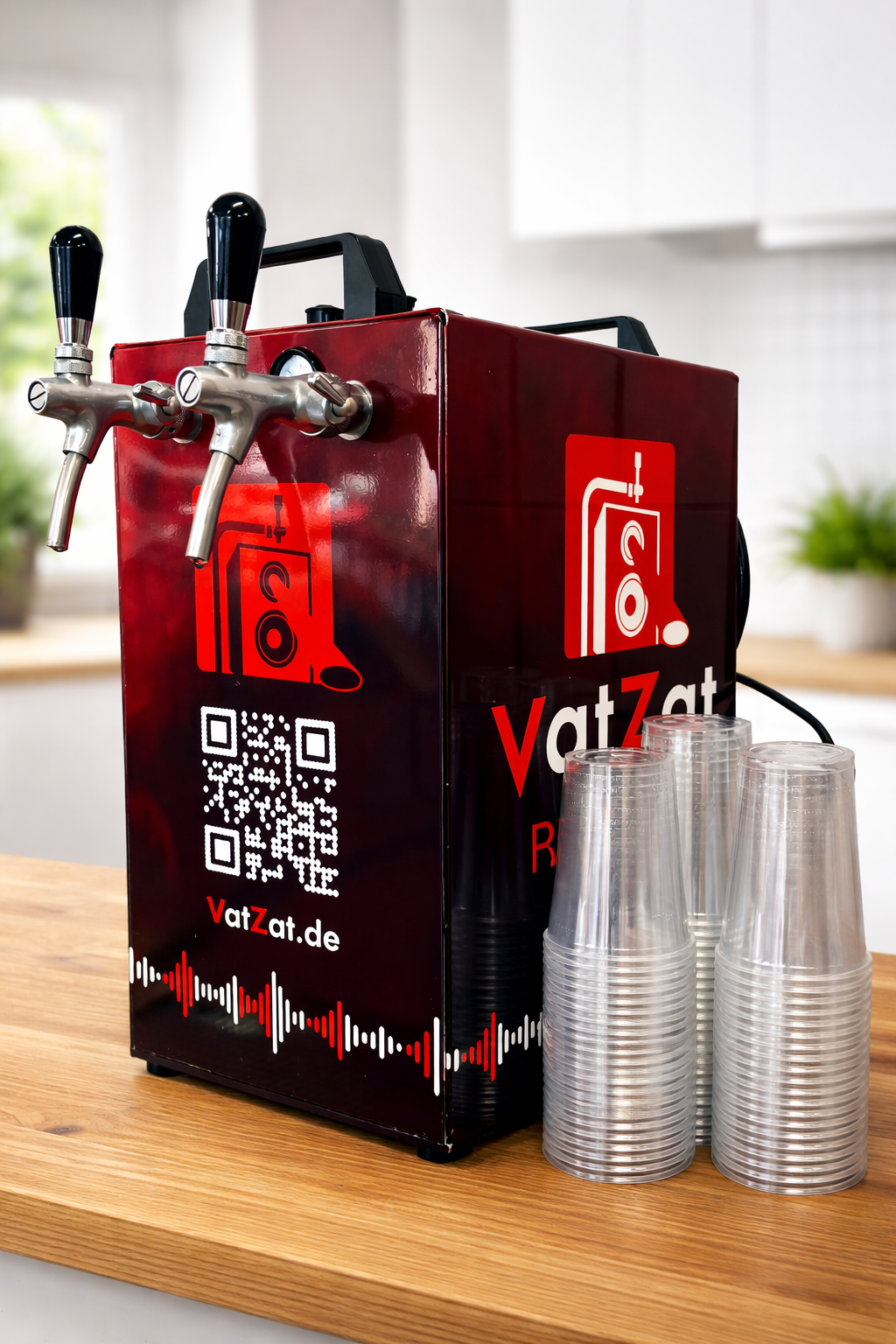 Professionelle Bier-Zapfanlage mit zwei Leitungen – Mieten