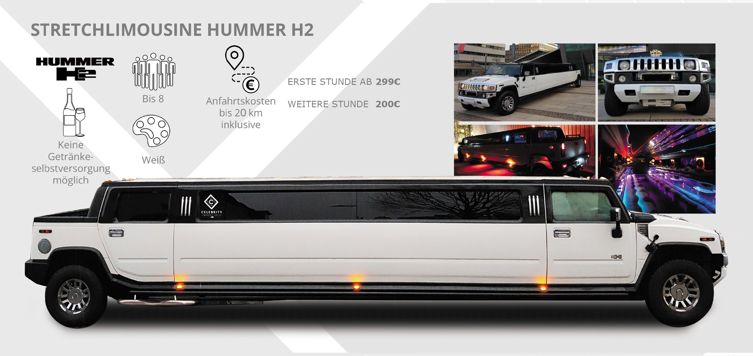 Lincoln, Chrysler, Hummer H2 Stretchlimousinen mit rotem Teppich in Frankfurt Darmstadt Offenbach Mainz Wiesbaden Langen – 2
