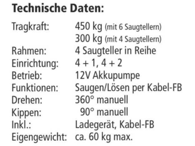 Vakkumlifter Scheibenbutler DSKE2 12V 450kg mieten in Gelsenkirchen – 4