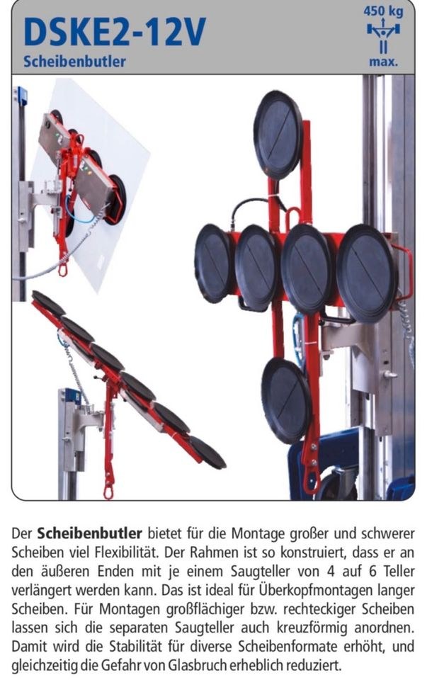 Vakkumlifter Scheibenbutler DSKE2 12V 450kg mieten in Gelsenkirchen – 3