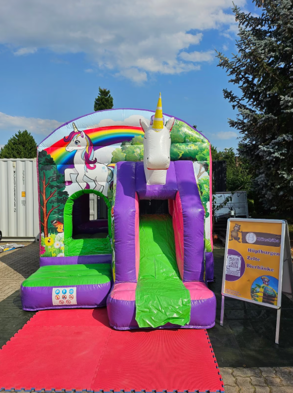 Hüpfburg Einhorn / Meerjungfrau 4x3m mieten/ leihen – 2