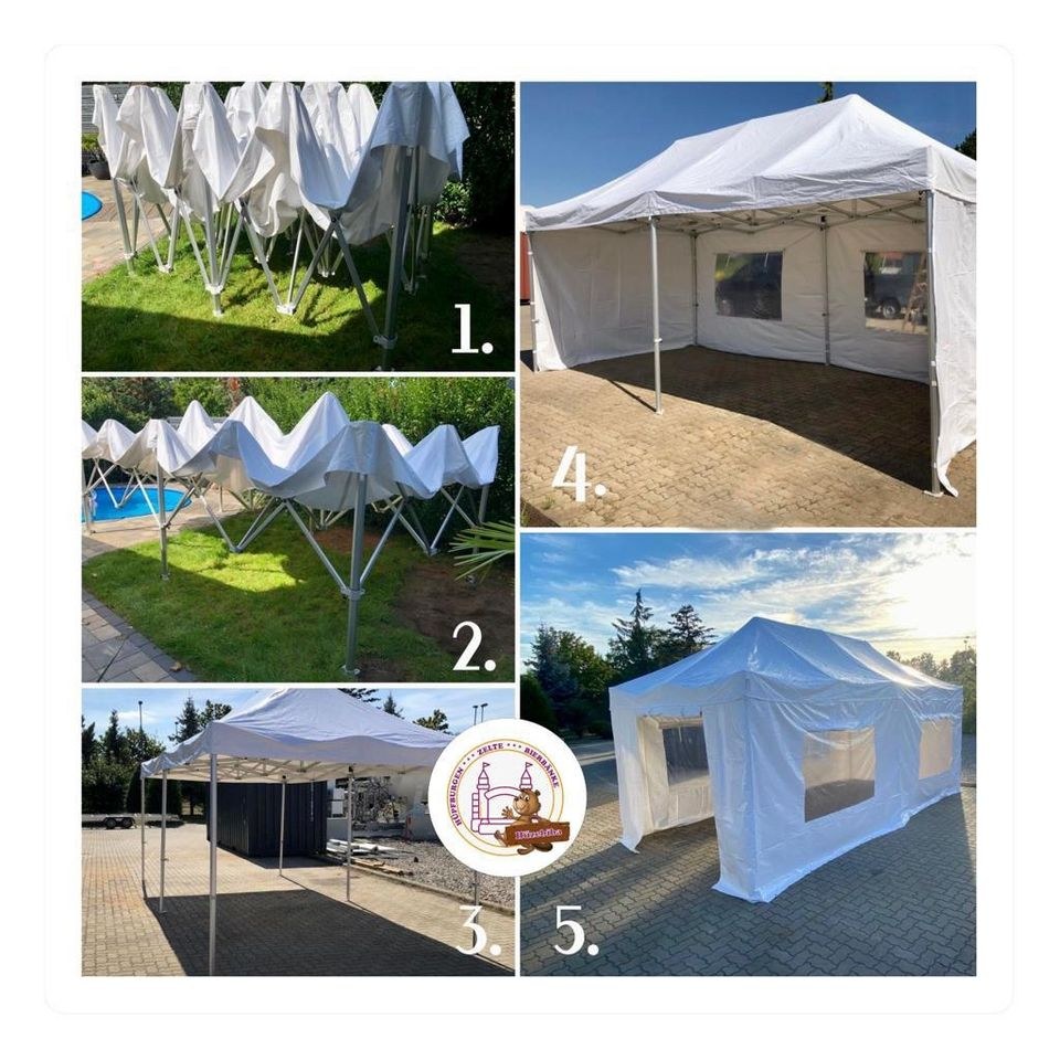 Partyzelt Faltzelt Faltpavillon 3x6m mieten in Mittenwalde – 3