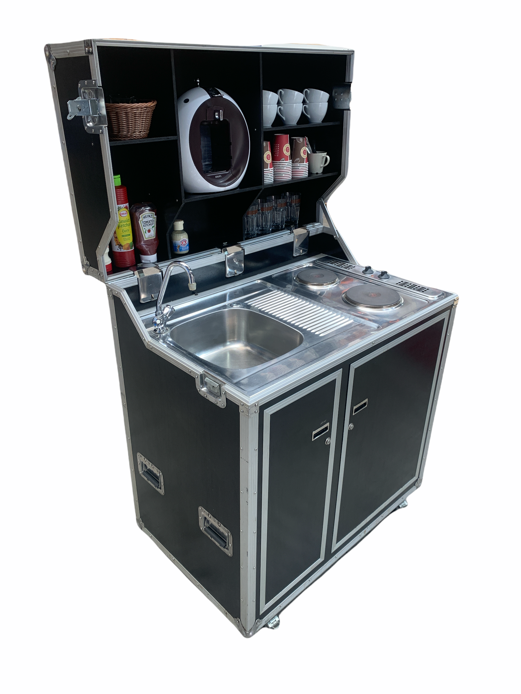 Kitcase multifunktionale Kofferküche - mobile Küche im Flightcase – 2