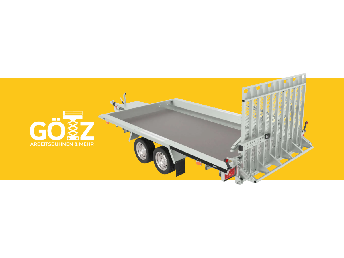 Maschinentransporter-Anhänger Builder M 3500 kg – 300 x 152 cm mit Auffahrklappe