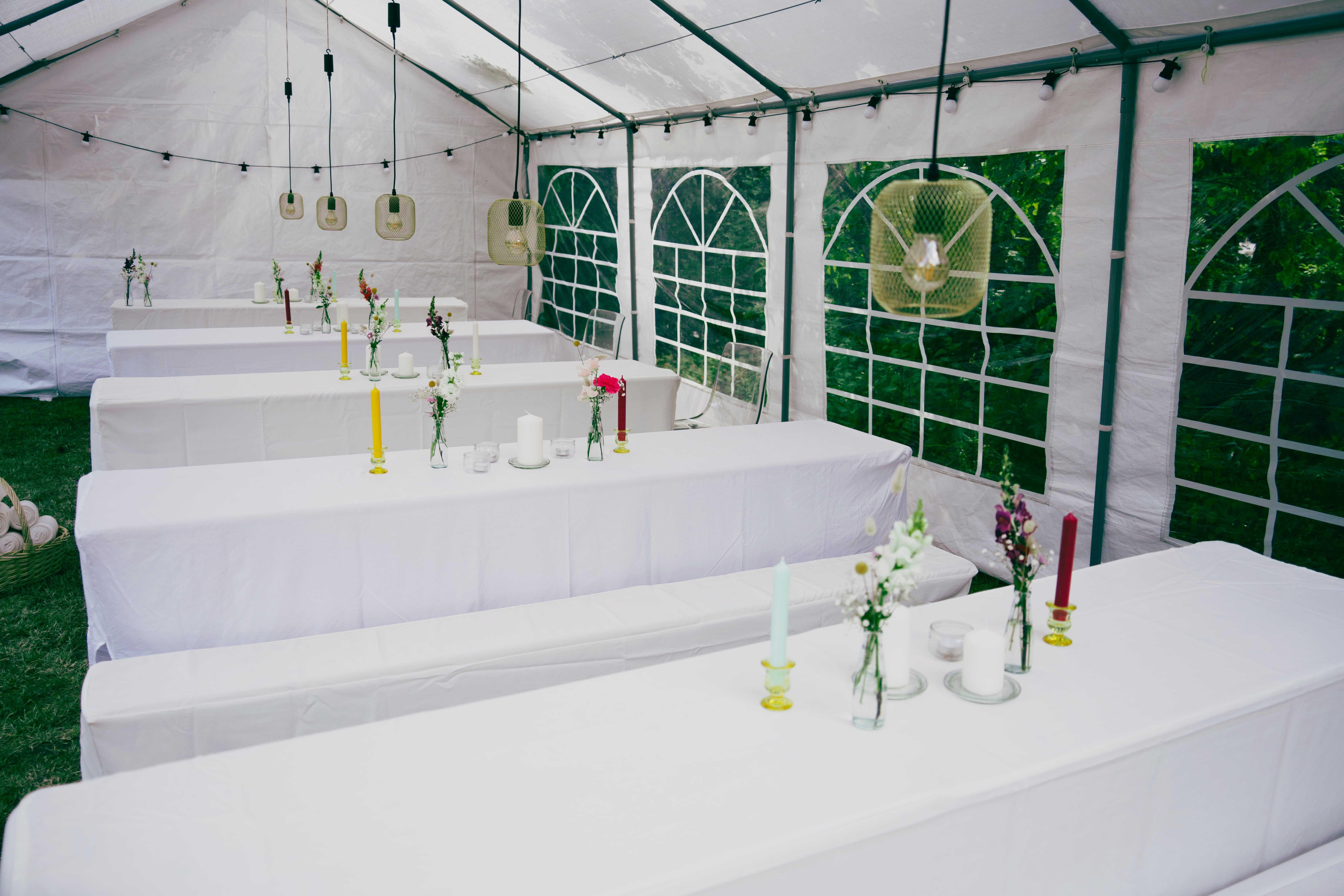 Partyzelt Festzelt Hochzeit Geburtstag Zelt 80 Pers. | 4 x 10 m | EINFACH Mieten Vermieten – 3