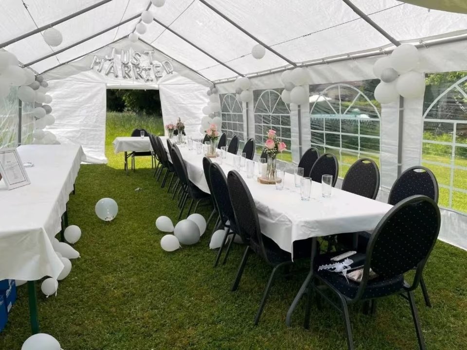 Partyzelt 3×8 m mieten – OWL / Borgholzhausen, ab 390 € – 2