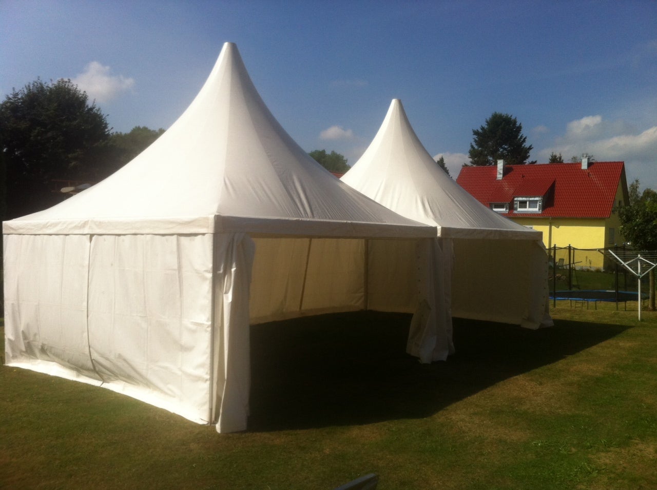 Pagodenzelt, Partyzelt 5x5m, weiß