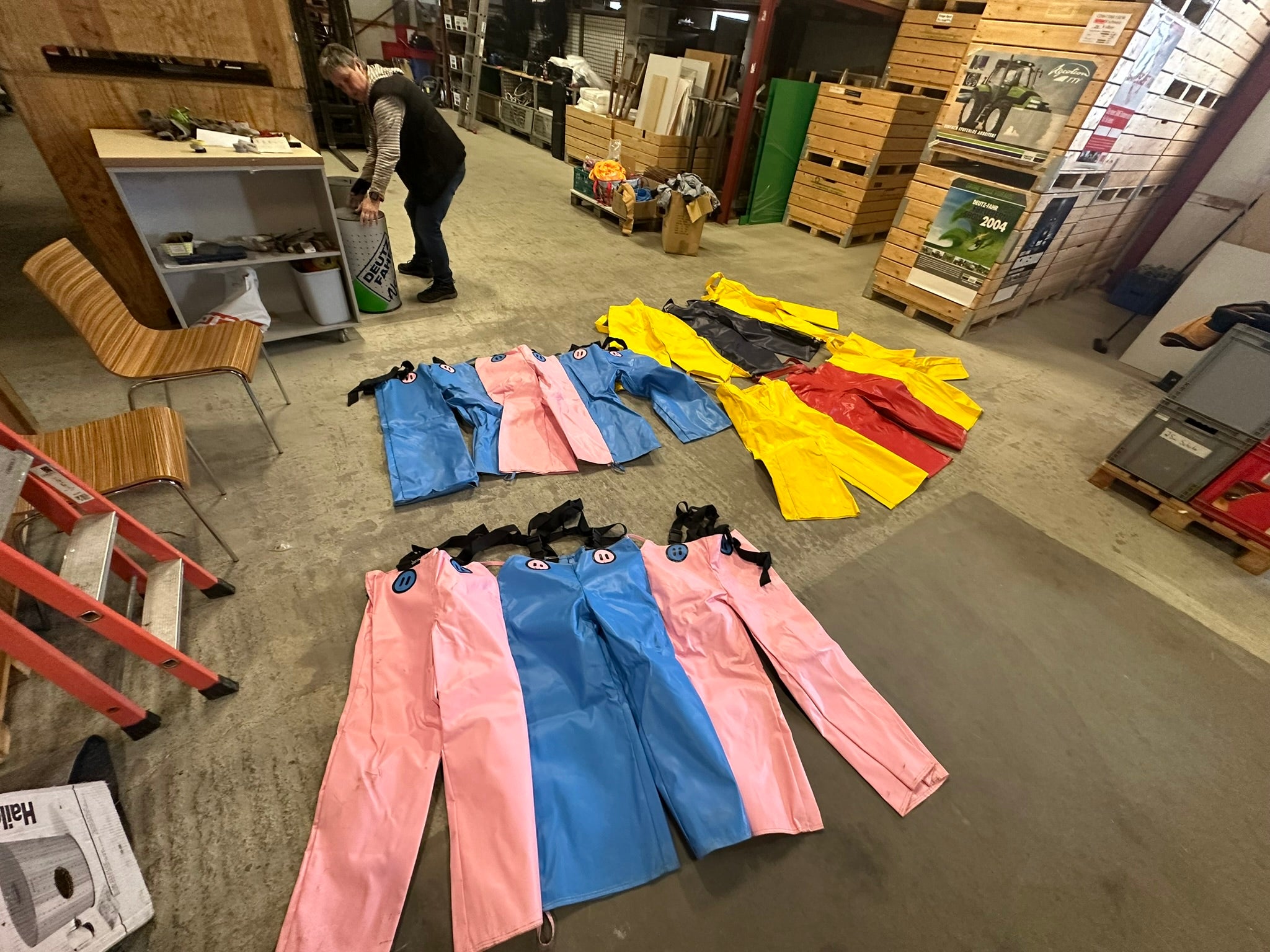 Spaßhose Teamwork 3 Personen Zwilling / Drillingshose Teaming – 3