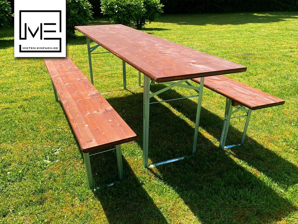 Bierzeltgarnitur extra breit 220x70cm in Köln mieten –