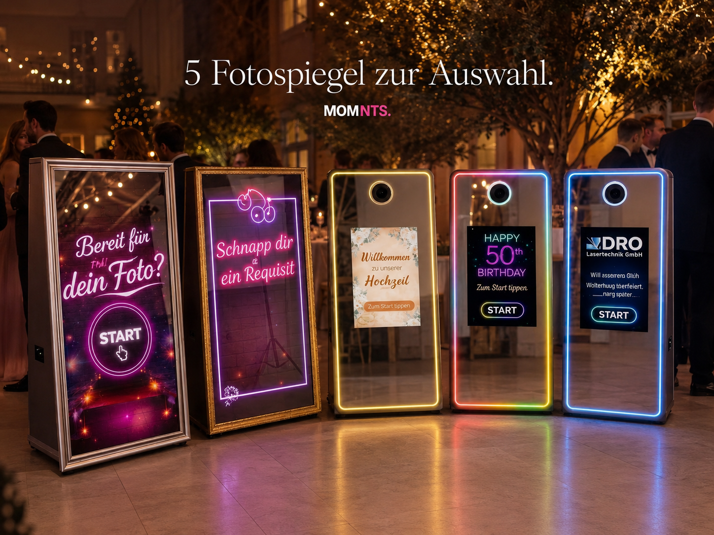 Fotobox mieten: Magic Mirror Fotospiegel Photobooth ab 199€ – 2