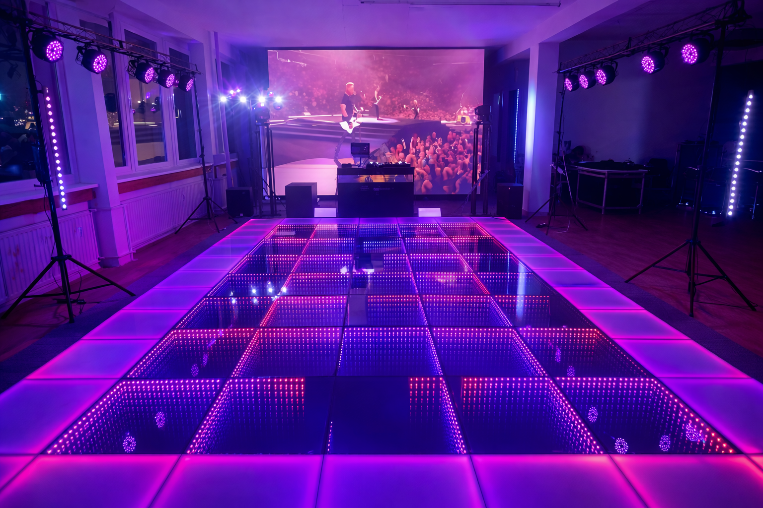 LED Dancefloor LED beleuchtete Tanzfläche Tanzboden 30qm – 3
