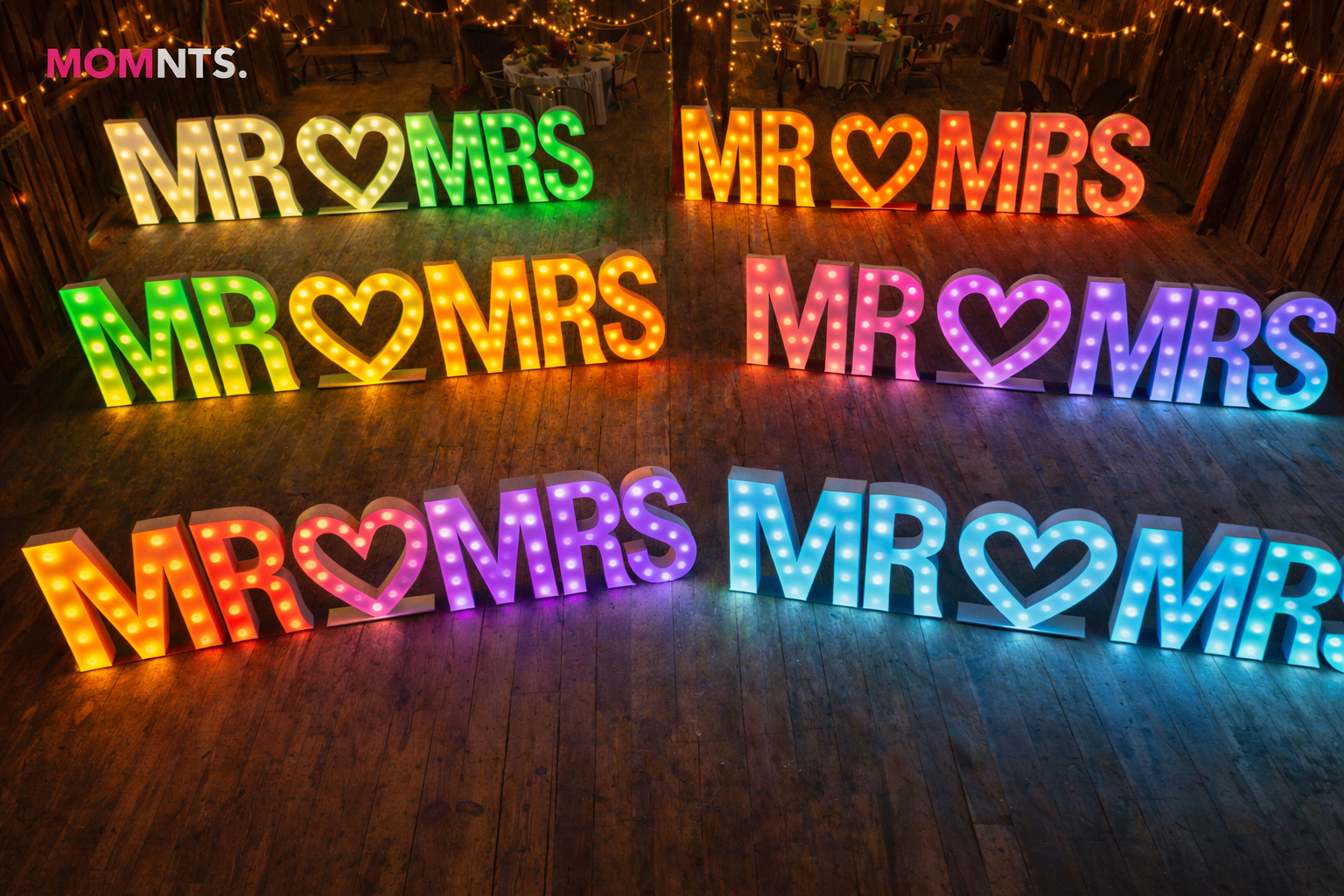 XXL MR&MRS Buchstaben LED RGB Farben & Effekte 1,2m Höhe – 2