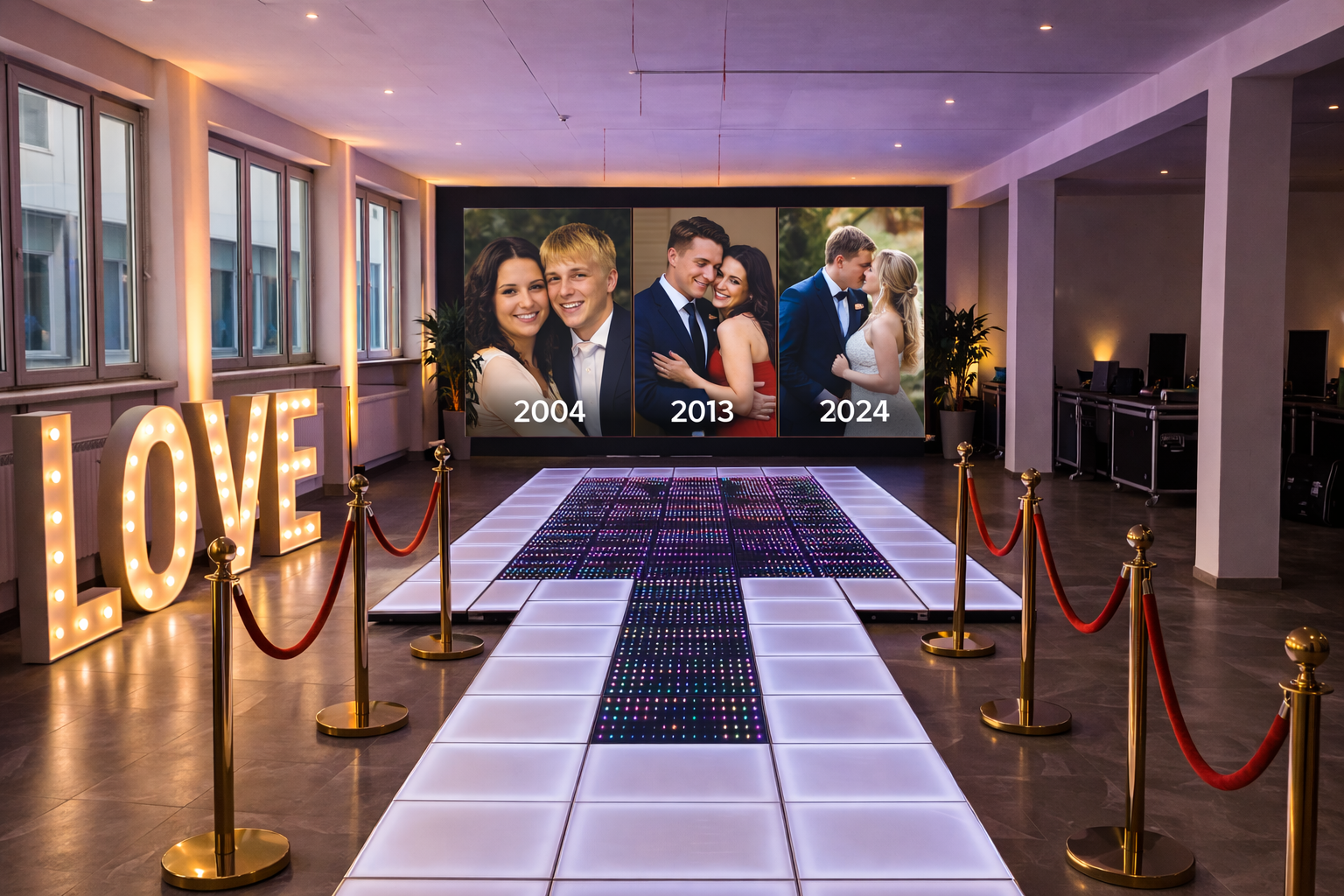 LED Tanzfläche mieten LED Dancefloor Disco-Boden 18qm – 3