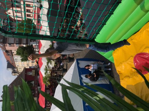 Crazy Jungle 3in1 Spielmobil, Kletterwand, Ninja-Freefall-Jump for Kids – 4
