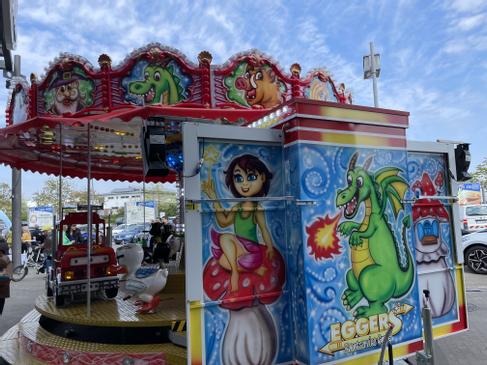Kinderkarussell, Kinder Karussell "Kindertraum" mit 22 Sitzplätzen, Nostalgie Märchenkarussell – 3