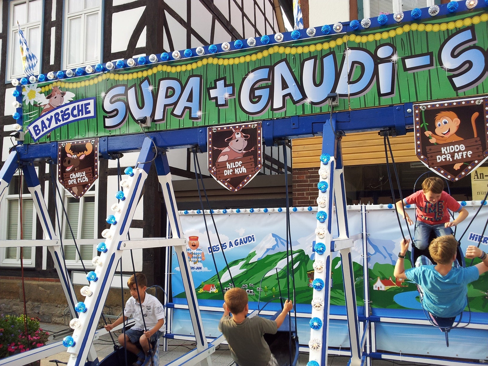 Kinder Schiffschaukel, Nostalgie Kinderkarussell SUPA GAUDI SCHAUKEL