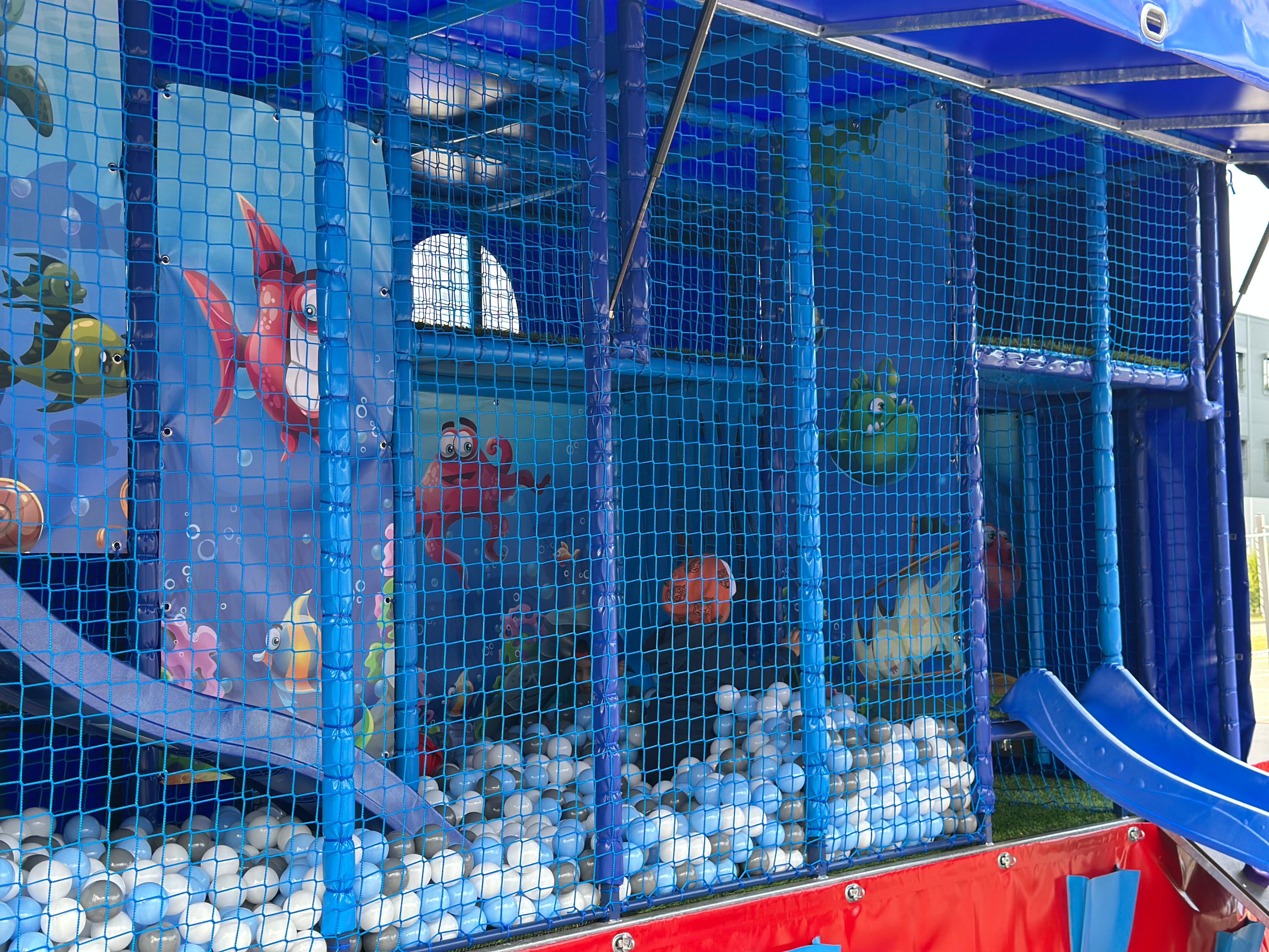 Ocean City Multi-Eventmodul mit Kletterwand, Spielmobil,Rutsche – 2