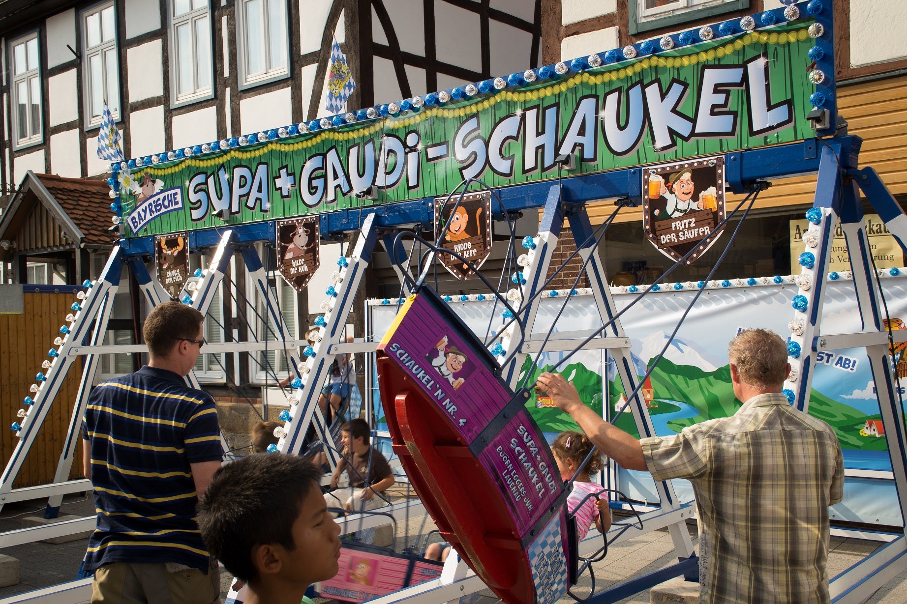 Kinder Schiffschaukel, Nostalgie Kinderkarussell SUPA GAUDI SCHAUKEL – 3