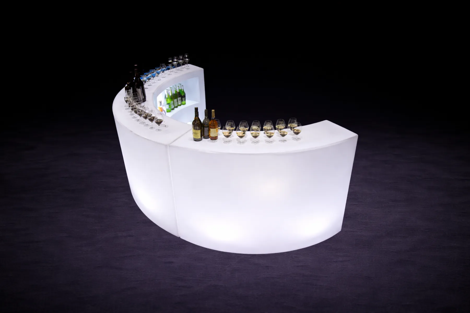 LED Theke rund mieten – beleuchtetes Loungemöbel – 5