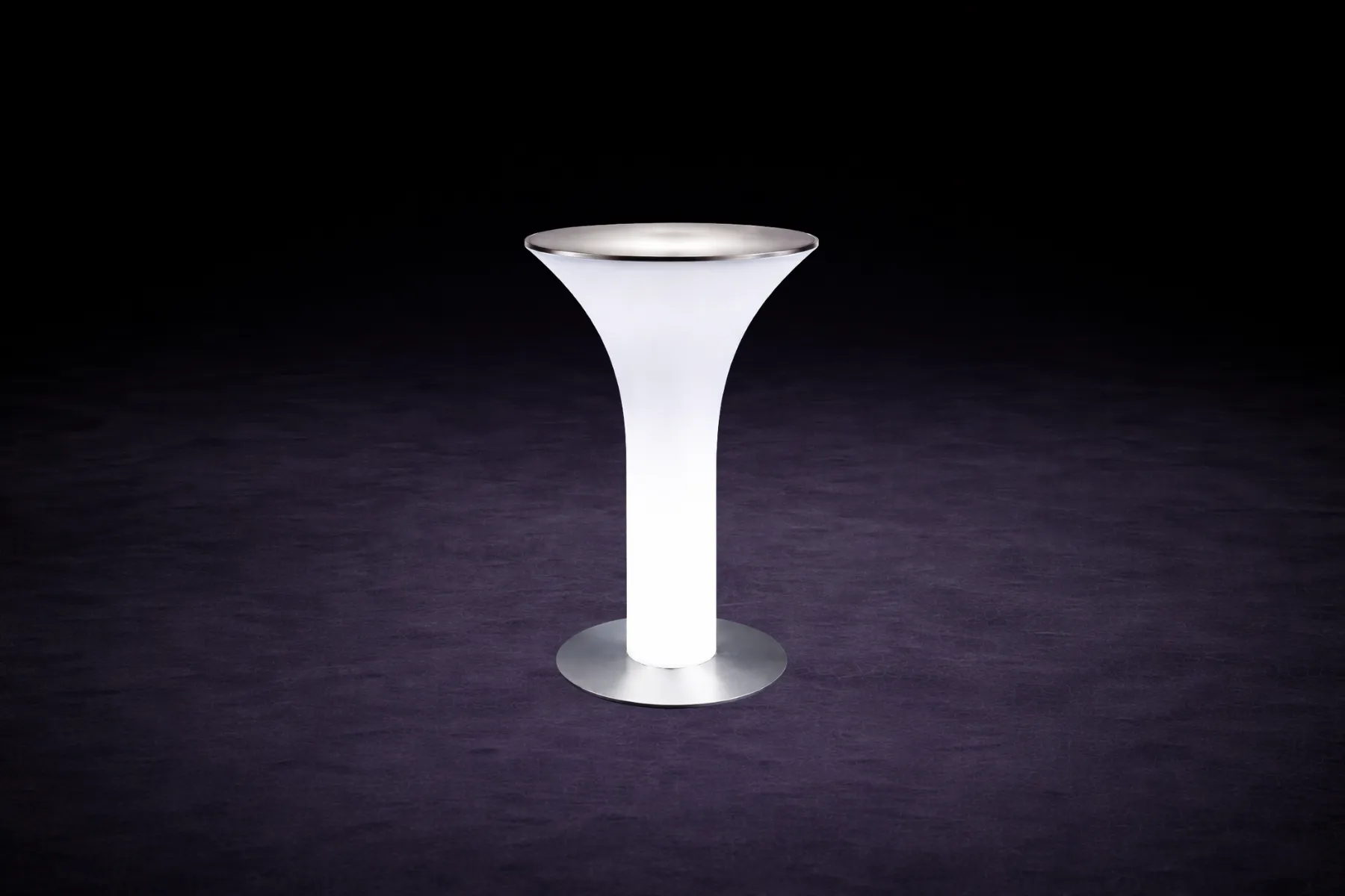 LED Stehtisch elegant mieten – beleuchtetes Loungemöbel