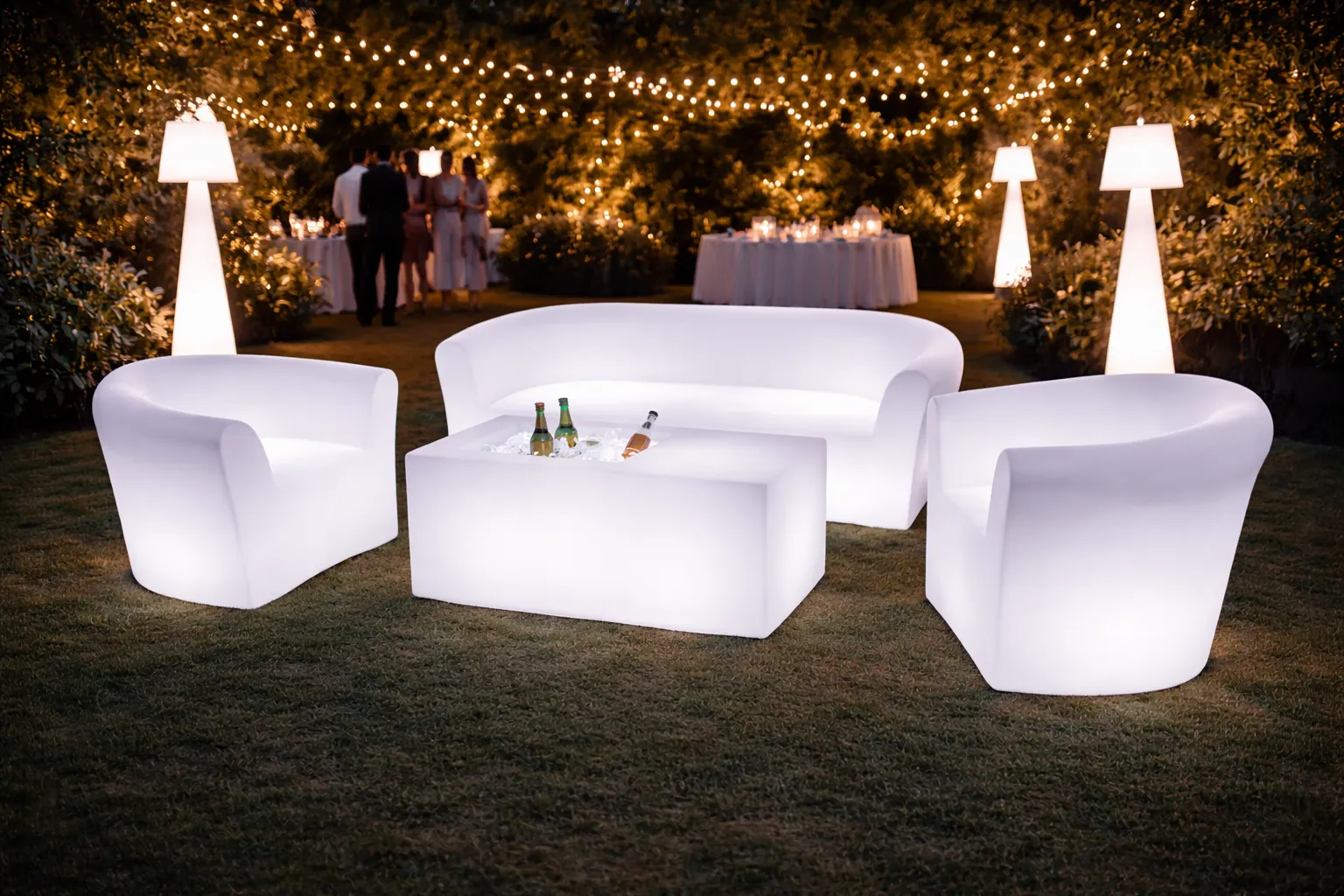 LED Lampe pilz mieten – LED-Leuchte für Event & Lounge – 2