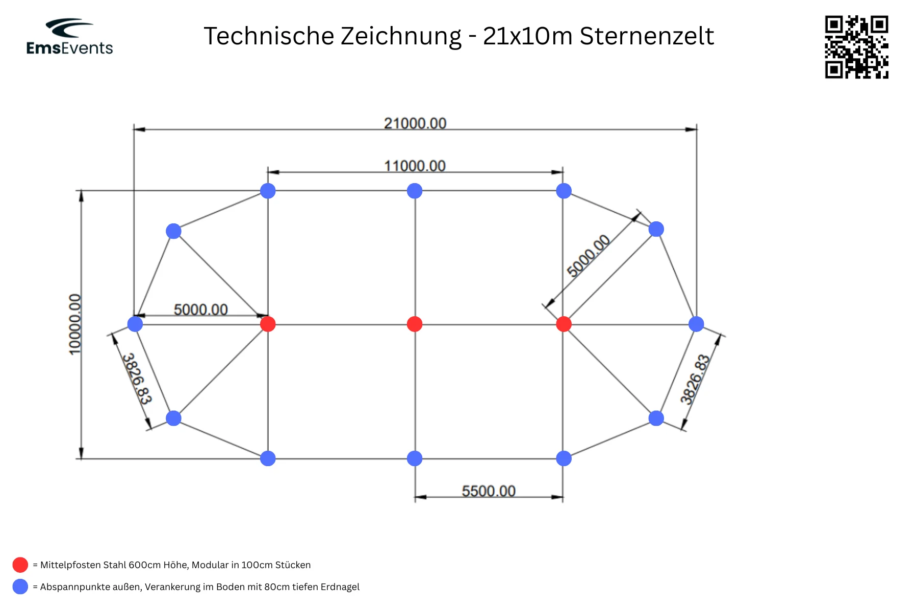 Sternenzelt 21x10m mieten – Festzelt für jede Jahreszeit – 2