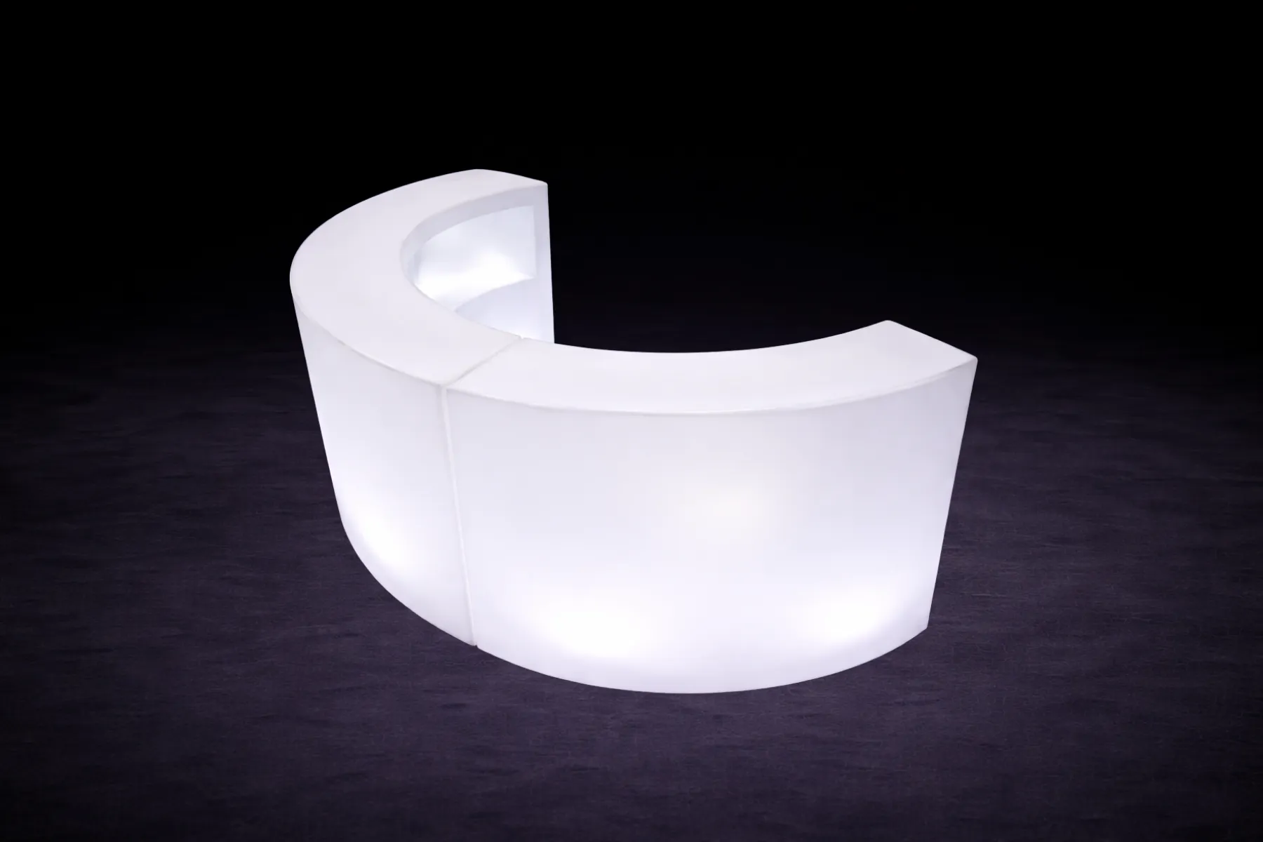 LED Thekenelement rund mieten – beleuchtetes Loungemöbel – 3