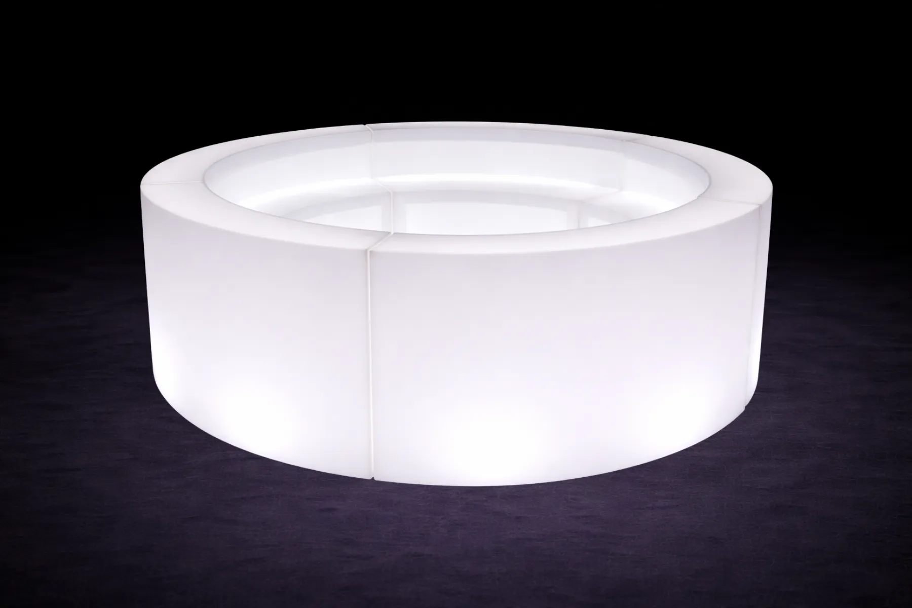 LED Thekenelement rund mieten – beleuchtetes Loungemöbel – 2