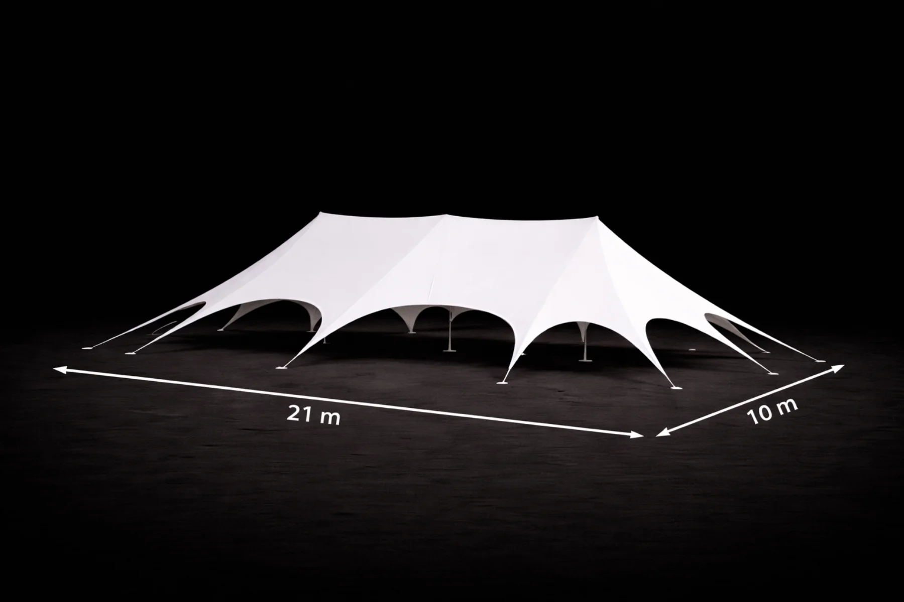 Sternenzelt 21x10m mieten – Festzelt für jede Jahreszeit