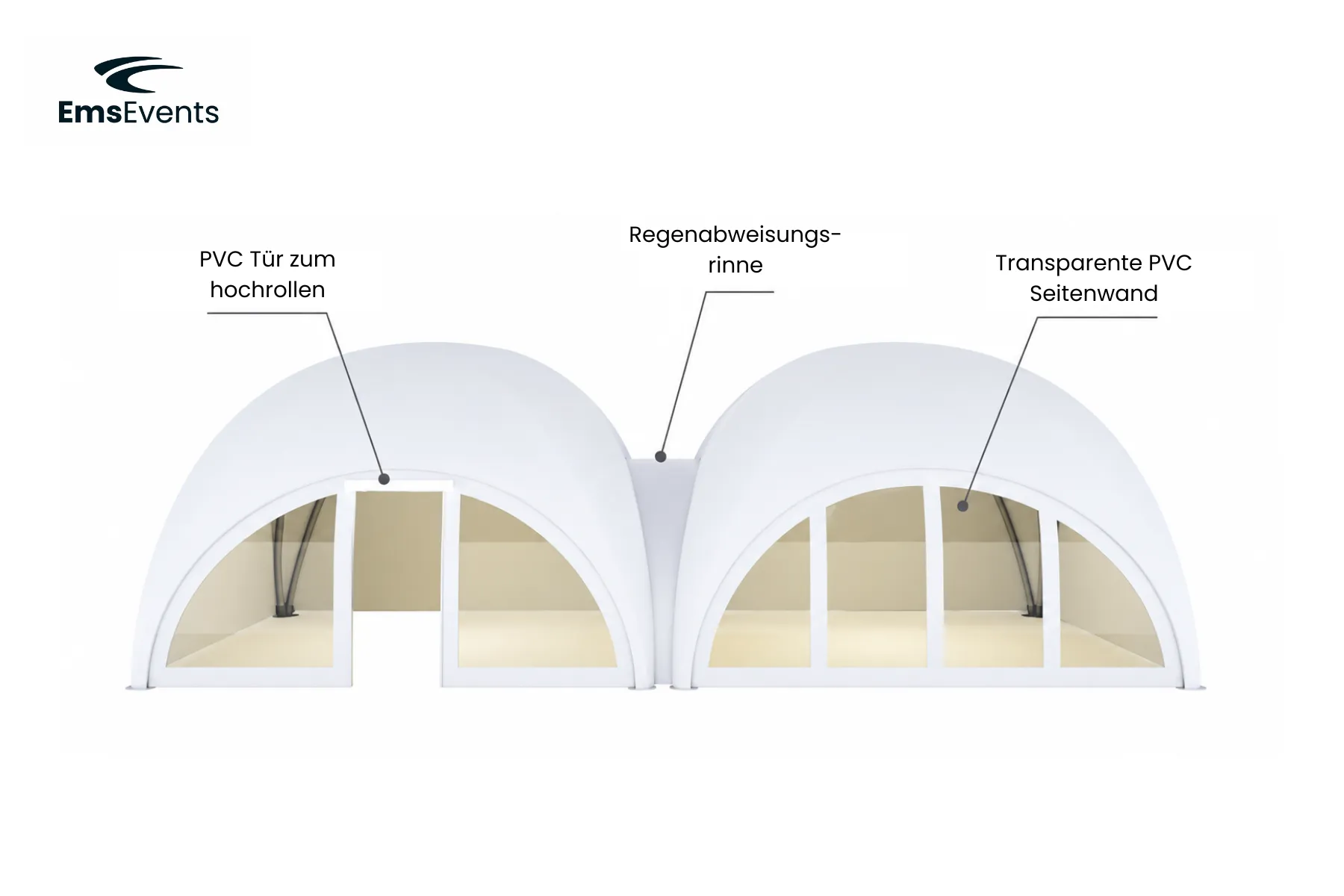 Brücke für Domezelte mieten – Verbindung zwischen Domezelten – 3