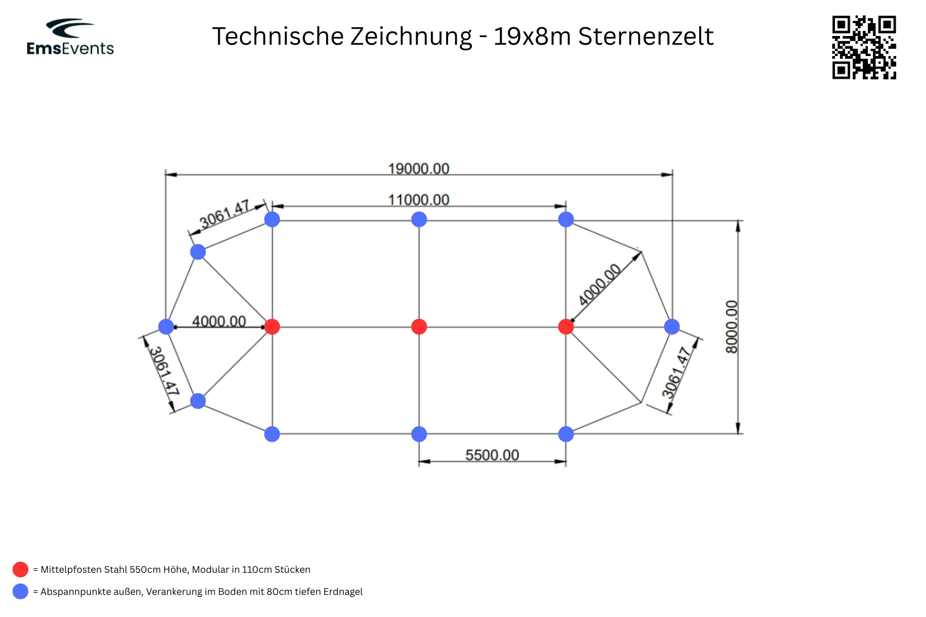 Sternenzelt 19x8m mieten – Festzelt für jede Jahreszeit – 2