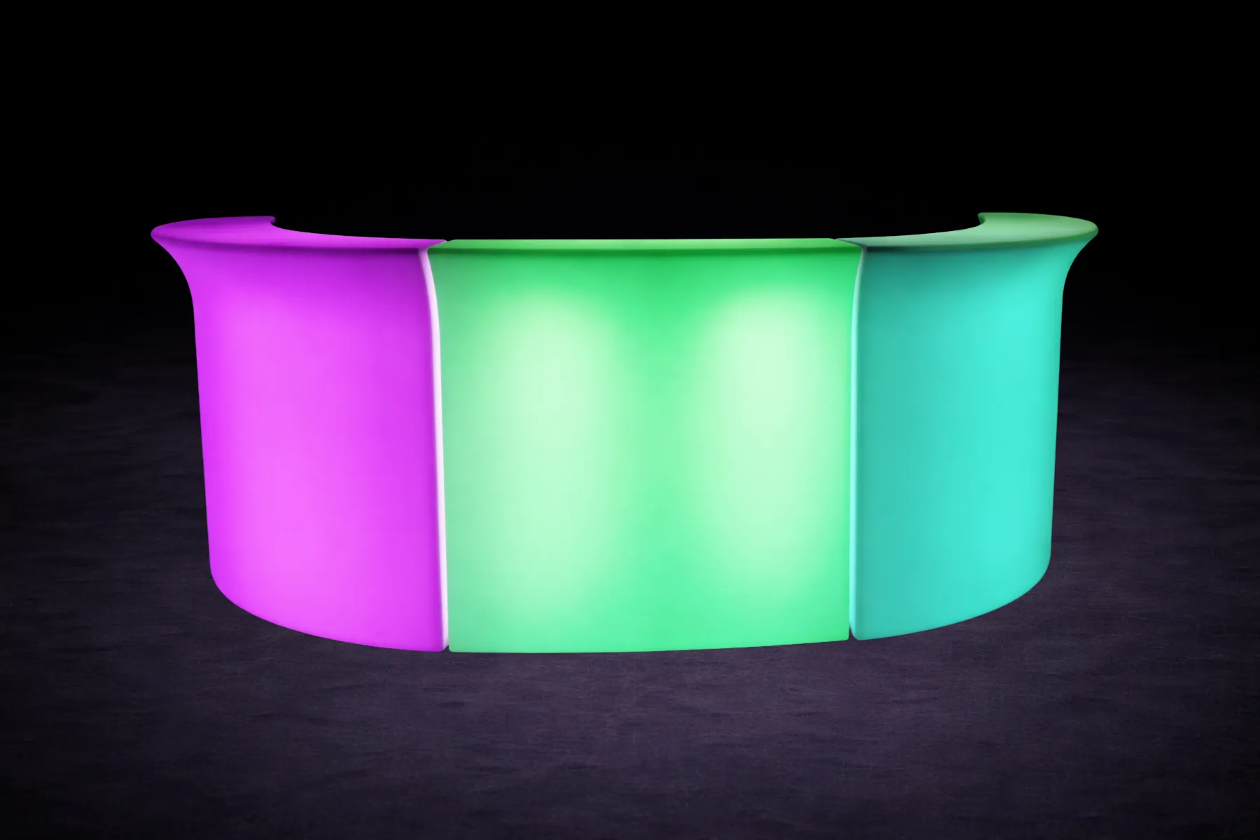 LED Theke mieten – beleuchtetes Loungemöbel – 2