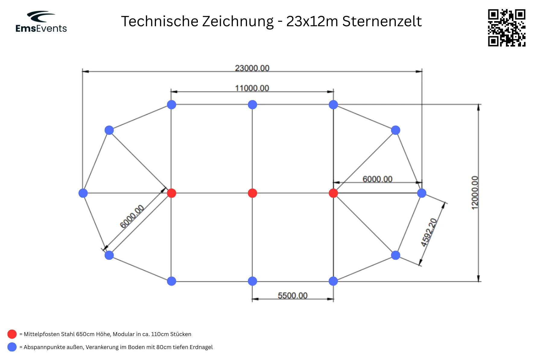 Sternenzelt 23x12m mieten – Festzelt für jede Jahreszeit – 2