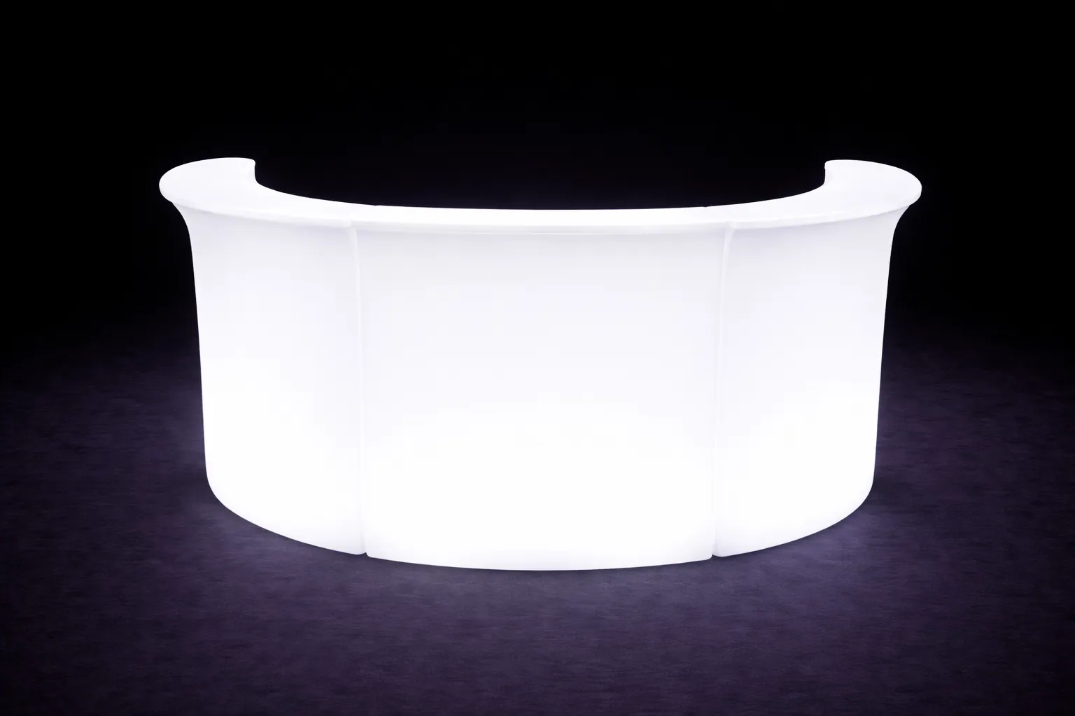 LED Theke mittelstück mieten – beleuchtetes Loungemöbel – 2